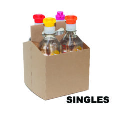 Cardboard 4 bottle carrier Product: r, item # CBC-416K-SINGLE