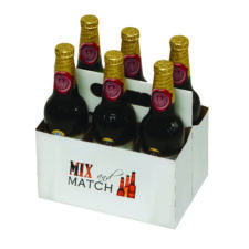 Product: Promotional 6 Pack 16 Oz Bottle Cardboard Carriers, item # PROMO-CBC-16OZ
