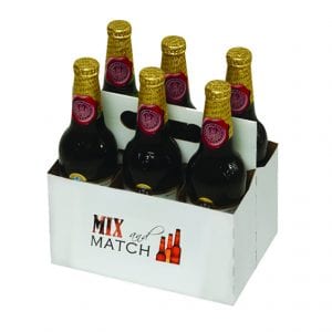 Product: Promotional 6 Pack 16 Oz Beer Bottle Cardboard Carriers, item # PROMO-CBC-16OZ