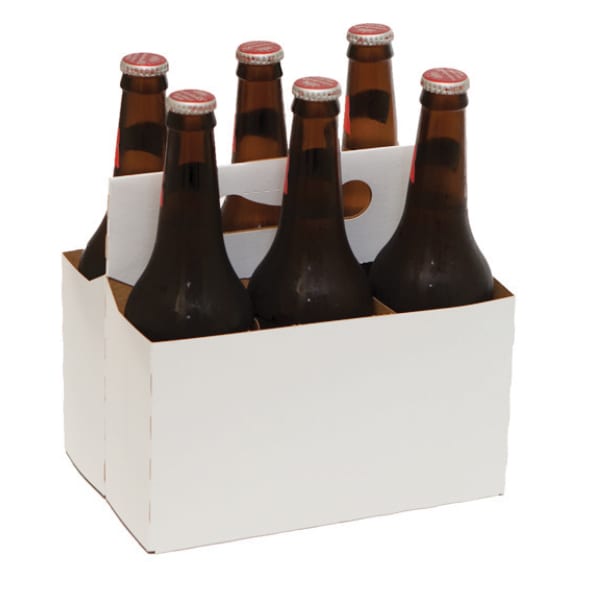 150 Six Pack Bottle Cardboard Carrier Boxes 12oz Glass Beer  Soda Bottles Holder 
