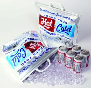 Product: small hot or cold insulated bag, item # COOLPAKSM