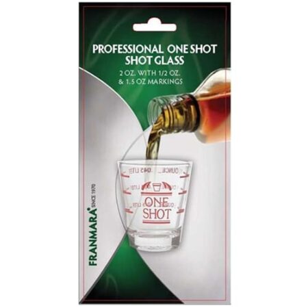 Product: carded 2 oz. glass shot glass, Item #FCSHOT