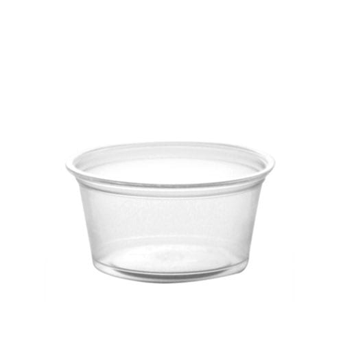 Disposable 1oz Jello Shot Plastic Portion Cups with Lids, Clear Condiment  Cups, Sampling Cup Pack of 50 