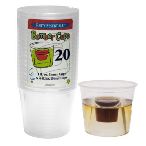 Product: Clear Soft Plastic Jägerbomb Cups: ITEM # JBOMB-CLR