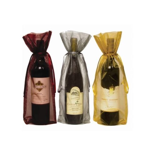 Product: Organza wine gift bags, item # ORGANZA