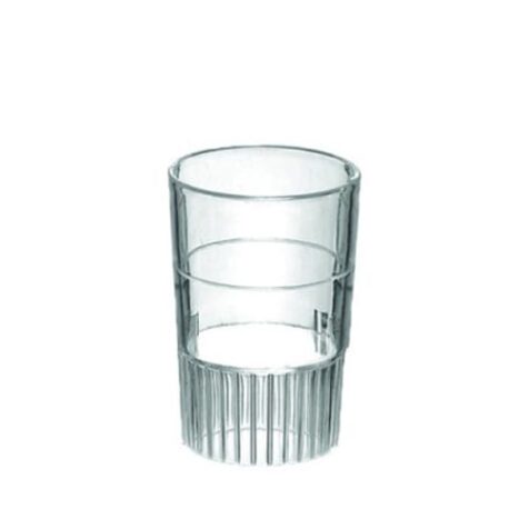Product: heavyweight clear plastic shot glasses; ITEM # SHOTCLR
