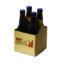 Product: Promotional Kraft 4 Pack Bottle carriers, item # PROMO-CBC-4KRAFT