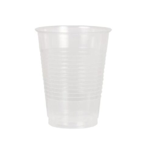 Product: 7 oz. soft plastic translucent cup; Item # GLA07