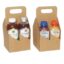 Product: 4 bottle carrier kraft for 375 ml bottles, item # WB375MLK