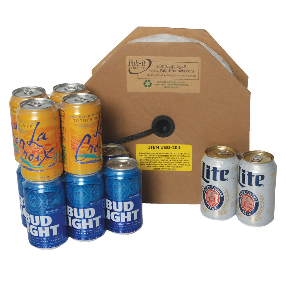 Fits 12oz Beer Soda Cans 1000 Count Roll 200 cut 6-Pack Rings Universal Fit 