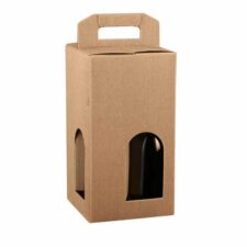Product: 4 Bottle Wine Box Carrier; ITEM # IT-BC4TAW