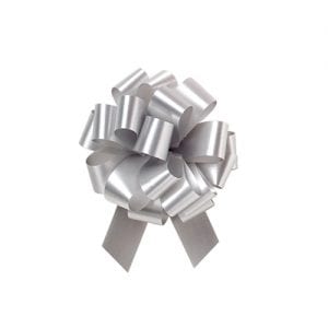 4″ silver pull bows