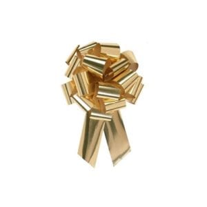 5″ metallic gold pull bows
