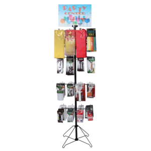 Product: PARTY CENTER Floor Spinner Rack complete with product, item #SPINPARTY