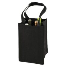 Product: reusable 4 bottle wine tote, item # CWT4TU