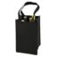 Product: reusable 4 bottle wine tote, item # CWT4TU