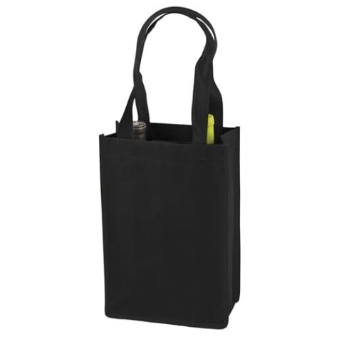 Product: reusable 2 bottle wine tote bags, item # CWT2TU