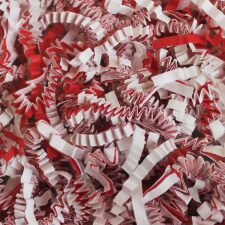 Candy Cane Crinkle Cut shredded basket filler