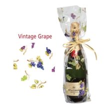 Product: Vintage Grape cellophane bottle gift bag, item # GVB-Vintage Grape