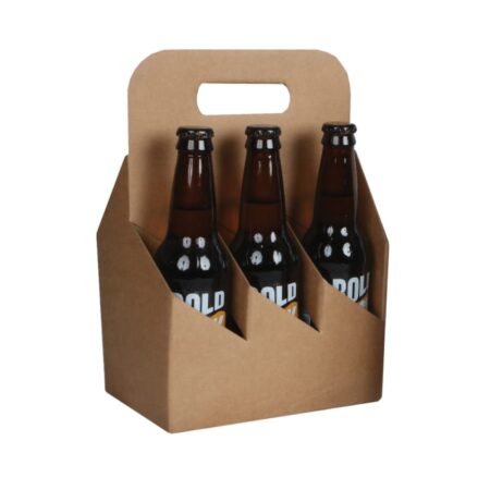 Product: 6 Pack 12 oz. Bottle Heavy Cardboard Totes, item # G6B-KFT
