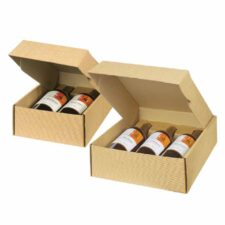 Kraft Textured Finish Cardboard Wine Gift Box