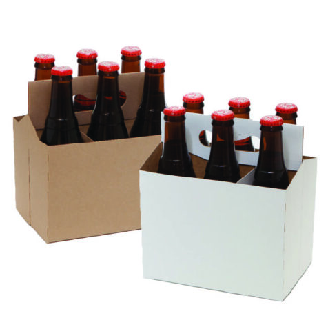 Product: White & Kraft 6 Pack Carriers, item # CBC-100 # CBC-6KRAFT