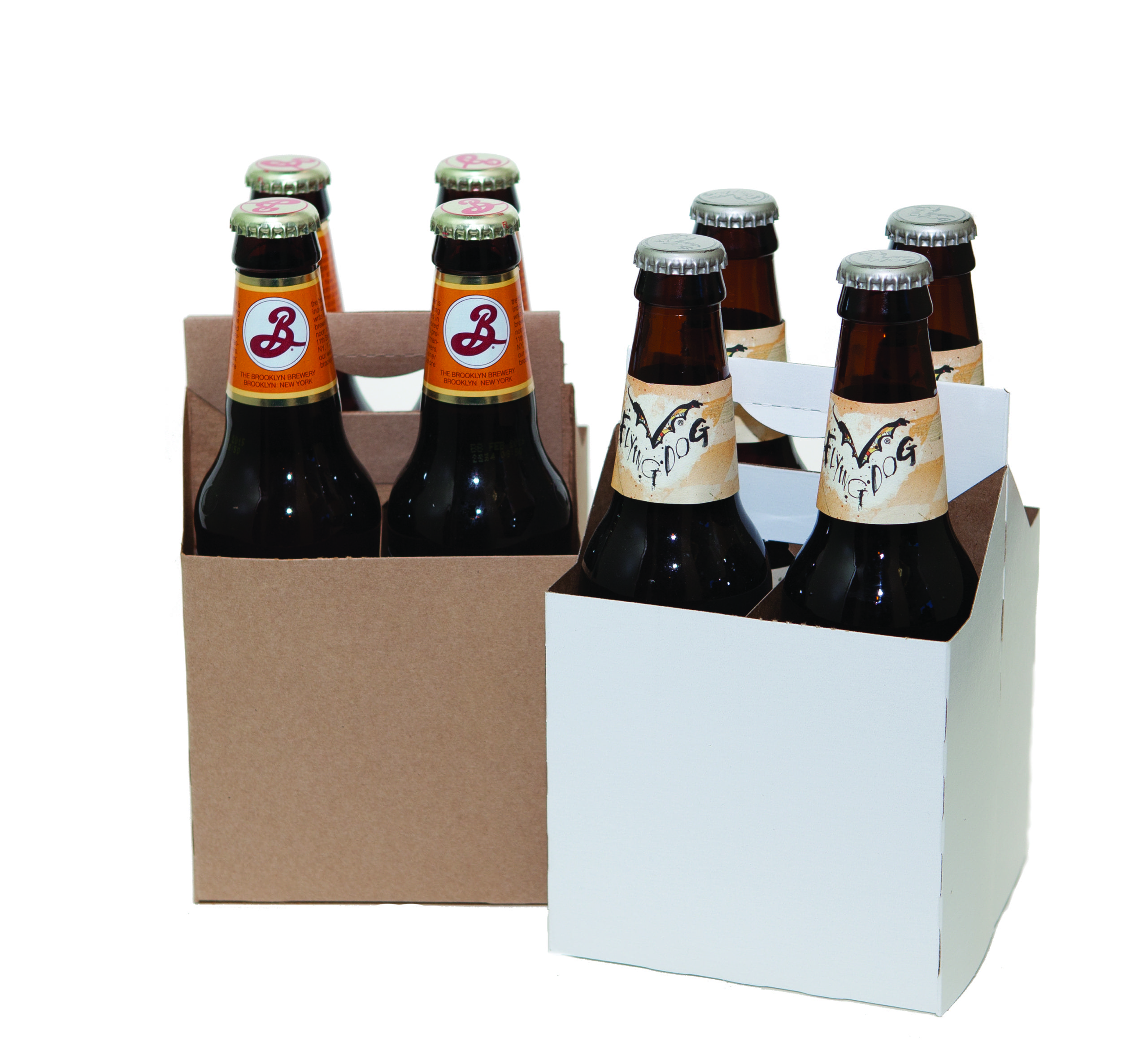 6 Pack Cardboard Beer Bottle Carrier For 12 Ounce Bottles White 10 Count 