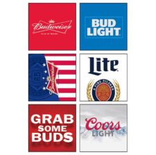 Beer branded neoprene can and bottle holder options