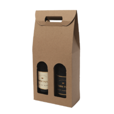 Product: Cardboard 2 bottle wine carrier #WB2B-CWW