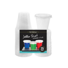 25 jello shot glasses and lids
