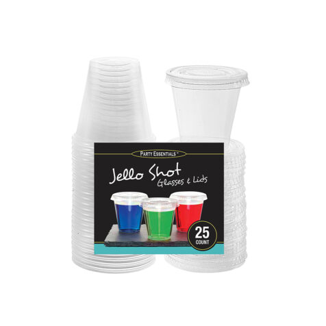25 jello shot glasses and lids