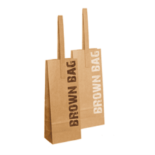 Product: paper bottle bags with handles sold wholesale, item # BB1B
