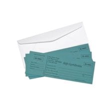 Product: Custom Gift Certificates; Item # GCERTIF