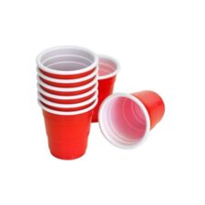 Product: 2 oz. mini red party cups; ITEM # GLA2MINI