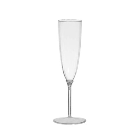 Product: plastic fluted champagne glasses; ITEM # GLAFLUTE12