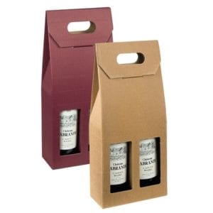 Textured Rib Bottle Wine Gift Carrier