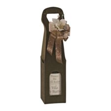 Chocolate Pebbled Textured 1 bottle carrier