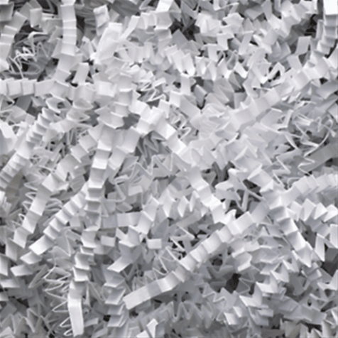 Product: White Crinkle Cut Shredded Basket Filler, Item #SPRINGWH