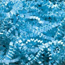 Sky Blue Crinkle Cut shredded basket filler